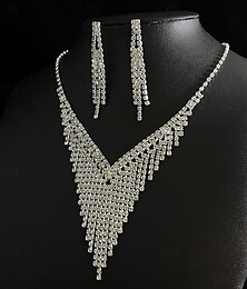 economico -Set di gioielli da sposa 1 Lega Orecchini Collana Per donna Elegante Carino Geometrico Gioia Geometrico Parure di gioielli Per Feste