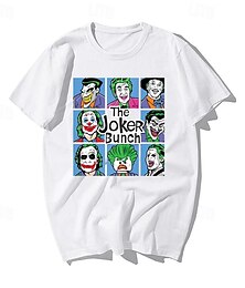 billiga -Joker: Folie à Deux Harley Quinn Joker T-shirt Mönster Punk & Gothic Skräck T-shirt Till Par Herr Dam Vuxna Varmstämpling Ledigt / vardag