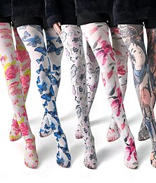 economico -collant da donna regalo quotidiano fiore acrilico fibre casual boho / bohemien casual / quotidiano 1 paio