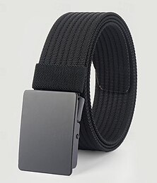 baratos -Homens cinto de náilon Cinto para a Cintura Preto 1 # Preto Náilon Liga Durável Ajustável Tecido Ao ar livre Diário