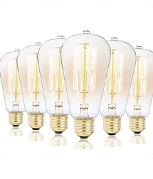 cheap -3pcs/6pcs 40W Incandescent Vintage Edison Light Bulb E27 Dimmable Retro Lamp ST58 Decorative for Home Living Room, Bedroom and Dining Room
