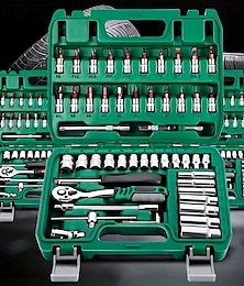billige -53-Piece Car Repair Toolkit Efficient Durable Tools with Quick Ratchet Wrench - Your DIY Maintenance Companion