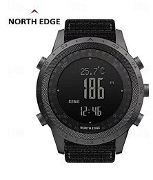 cheap -NORTH EDGE Men Digital Watch Outdoor Sports Tactical Casual Compass Altimeter Luminous Stopwatch Silicone Nylon Strap Watch