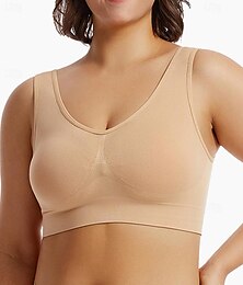 billiga -damtopp ren färg sport grundläggande hemgym nylon andas v wire ärmlös behå bröstkuddar sommar vår hem outfits