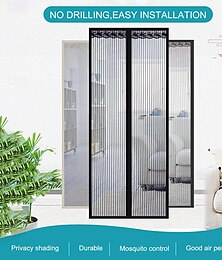 abordables -Rideau Anti-Moustiques Écran de Porte Magnétique Rideau de Porte Insectes Volants Magnétique de Jardin Mécanisme Ultra Scellé Fermetures Magnétiques se Ferment Automatiquement Gardez l'Air Frais à