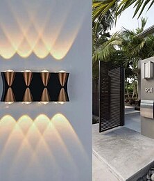 economico -lampada da parete a led 2/3/4/5 teste esterno impermeabile in vetro alluminio 90 cm moderno creativo luce bianca calda corridoio balcone ip65 85-265 v