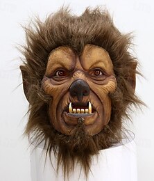 voordelige -warewolf Masker Hallloween figuren Volwassenen Voor heren Dames Grappig Halloween Halloween Carnaval Gemakkelijke Halloween-kostuums