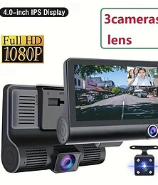 رخيصةأون -HD 4.0 جهاز تسجيل فيديو رقمي للسيارات عكس الصورة حارس وقوف السيارات للرؤية الليلية 3 تسجيل كاميرا تاكوغراف
