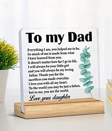 abordables -cadeau de fête des pères fille fils meilleurs cadeaux pour papa cadeaux pour papa anniversaire cadeaux de fête des pères pour papa signe de bureau en acrylique significatif décor pour papa