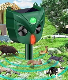 Недорогие -Солнечный ультразвуковой отпугиватель животных – водонепроницаемое устройство активируемое движением с мигающим LED-светом для котов собак белок в садах