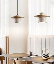 billiga -taklampa i naturstensskärm, japansk wabi sabi hänglampa med e27 bas vid sängkanten restaurang kök gång bar klubb hänglampa