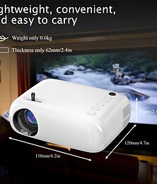 olcso -Q2 LED Projector Sync Smartphone Screen 1080P (1920x1080) 150 lm Compatible with HDMI