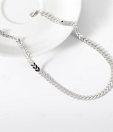 economico -Collana Cromo Per donna Di tendenza Lusso geometrico Di forma geometrica Collana Per Feste