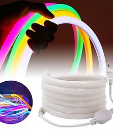 economico -luce al neon segno striscia led flessibile 360 tubo tondo lampada 30m ip67 corda flessibile impermeabile corda decorazione della casa
