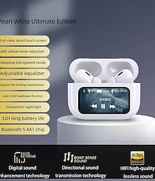 preiswerte -neue kabellose Bluetooth 5.4-Ohrhörer LCD-Farbbildschirm ANC-Geräuschunterdrückung TWS-Sportkopfhörer