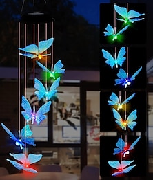 abordables -Solaire papillon vent carillon lumière rvb couleur changeante jardin lumière extérieure étanche balcon jardin parc arbre suspension