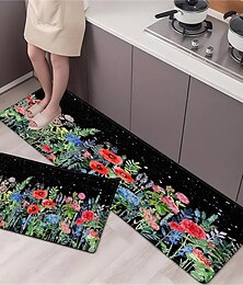 voordelige -klein bloemengebied tapijt keukenmat antislip oliebestendige vloermat woonkamer tapijt binnen buiten mat slaapkamer decor badkamer mat entree tapijt deurmat