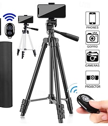 Недорогие -Штатив для DSLR-камер для камеры телефона, алюминиевый штатив для путешествий, гибкий, легкий, осветительная подставка для фотосъемки для мобильного телефона в прямом эфире на YouTube