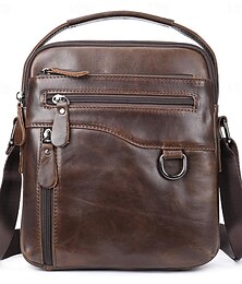 cheap -Genuine Leather Men's Bag New Style Men's Casual Fashionable Cross Body Bag Cowhide One Shoulder Korean Fashion Bag