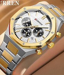 cheap -CURREN Men Quartz Watch Fashion Business Wristwatch Luminous Calendar Waterproof Decoration Steel Watch