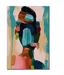abordables -Peinture à l'huile faite à la main, art mural abstrait, peinture sur toile, décoration de la maison, cadre tendu, prêt à accrocher