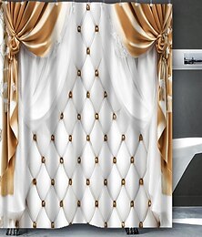 cheap -Shower Curtain with Hooks Palace Style for Bathroom Barn Door Bathroom Decor Set Polyester Waterproof 12 Pack Plastic Hooks