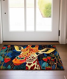 economico -Zerbino con giraffa colorata, antiscivolo, resistente all'olio, per interni ed esterni, arredamento per la camera da letto, per il bagno, per l'ingresso
