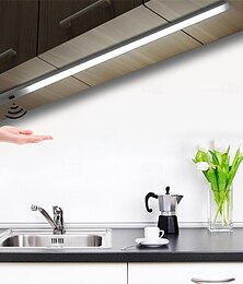 economico -sensore USB per luce per armadio intelligente a led sotto le luci dell'armadio temperature tricolore bianco caldo/bianco/tre colori regolabili per cucine scale e vanità luce ricaricabile magnetica 1pz