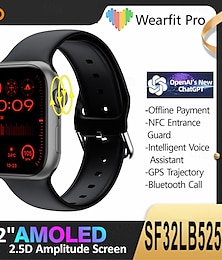 abordables -696 HK9promax+ Montre intelligente 2.02 pouce Smartwatch Montre Connectée Bluetooth Podomètre Rappel d'Appel Moniteur de Sommeil Compatible avec Android iOS Hommes Mode Mains-Libres Rappel de Message