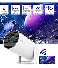 cheap -Factory Outlet HY300 LCD Projector Mini Handheld Pocket Portable Keystone Correction Manual Focus WiFi Bluetooth Projector 720P (1280x720) 150 lm Other / Android Compatible with HDMI USB