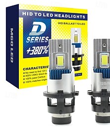 abordables -Faros delanteros LED para coche con decodificación, faros integrados de la serie D, luces delanteras LED de alta potencia d2s/r d4s/r de alto brillo