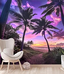 cheap -Cool Wallpapers Wall Mural Tropical Palm Trees Wallpaper Wall Sticker Covering Print Adhesive Required Canvas Home Décor