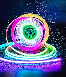 economico -striscia di luce rgb impermeabile 16ft 5m smart ic flessibile dc24v luce a nastro led ws2811 rgb indirizzabile con controller rf o controller wifi adatto per feste home office progetti di