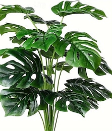 levne -1ks rostlina umělé palmové listy, zeleň falešné tropické rostliny, umělý strom monstera falešná rostlina falešných palmových listů, vhodná pro domácí dekorace obývacího pokoje, jarní letní dekorace