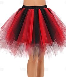 abordables -1950s Princesa Sobre la Rodilla Enagua Tutu Debajo de la falda Bailarina de ballet Corte A Mujer Disfraz de carnaval Rendimiento Fiesta de baile Desfile del orgullo Adulto Falda