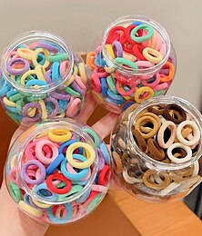 economico -100 pz Bambino Da ragazza Accessori per capelli Dolce Informale Giornaliero Tinta unica [Vaso gratuito] Dolce nero fresco [circa 100 bastoncini] [Vaso omaggio] Colorato [Circa 100 pezzi]