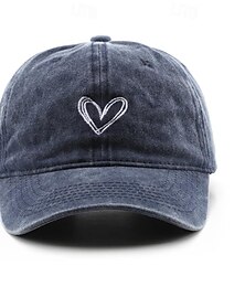 billige -Dame Hatt Baseballcaps Bærbar Solbeskyttelse Pustende Gate Daglig Helg Broderi Hjerte