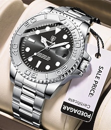 ieftine -poedagar bărbați ceas cuarț în aer liber modă casual ceas de mână calendar luminos decor impermeabil ceas oțel