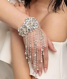 abordables -Bracelet de tennis Femme Franges Fleur Précieux Mode Luxe Bracelet Bijoux Argent Dorée Demi-cercle pour Cadeau Fiançailles Fête scolaire