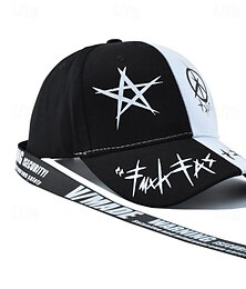 abordables -Hombre Gorra de Béisbol Sombrero para el sol Sombrero del camionero Negro Blanco Algodón Moda Casual Calle Diario Estrella Ajustable Filtro Solar Transpirable