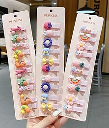 economico -10 pezzi Bambino Da ragazza Accessori per capelli Feste Halloween Floreale Set da 10 pezzi per animali con palline 13# 10# Zucca all'uva set da 10 pezzi