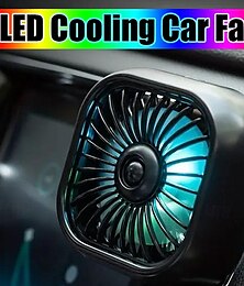 economico -presa d'aria condizionata portatile per auto ventola per auto gradiente di potenza USB atmosfera colorata luce piccola ventola ventola di scarico con uscita anteriore e posteriore universale