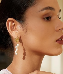 preiswerte -Damen Tropfen-Ohrringe Gold Messing Perlen Elegant