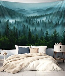 halpa -metsä maisema palkki roikkuu kuvakudos seinä taide suuri kuvakudos seinämaalaus sisustus valokuva tausta peitto verho koti makuuhuone olohuoneen sisustus
