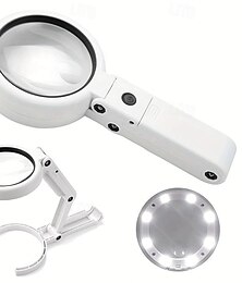 economico -1pc supporto per ingrandimento 5x 11x ricarica USB con otto luci a led tipo staffa portatile lente d'ingrandimento da tavolo lettura riparazione apprezzamento multiuso