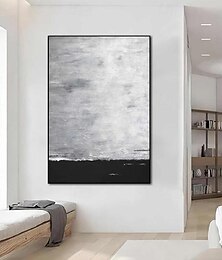 cheap -Abstract Painting hand painted Extra large wall art painting handmade Gray landscape painting on canvas large wall art abstract mordern painting for Bedroom Living room painting