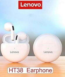 رخيصةأون -سماعات لينوفو HT38 TWS الأصلية، سماعات بلوتوث لاسلكية 5.0، ستيريو باس مع ميكروفون للحد من الضوضاء، سماعة رأس صغيرة