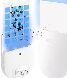 economico -Bug zapper indoor plug-in antizanzare trappola per insetti volanti per mosche moscerini della frutta falene & moscerini con cattura attrattivo uv a luminosità regolabile & luce notturna 1 dispositivo