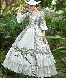 cheap -Victorian Vintage Inspired Medieval Dress Party Costume Prom Dress Princess Shakespeare Women's Ball Gown Halloween Party Evening Party Stage Dress