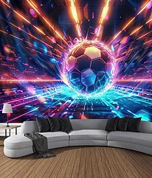 economico -uefa euro 2024 arazzo a luce nera reattivo uv bagliore al buio maestoso stadio di calcio trippy nebbioso arazzo appeso arte della parete murale per soggiorno camera da letto